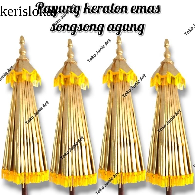 Payung Keraton Payung Dekorasi Payung Tedung Warna Emas KL8