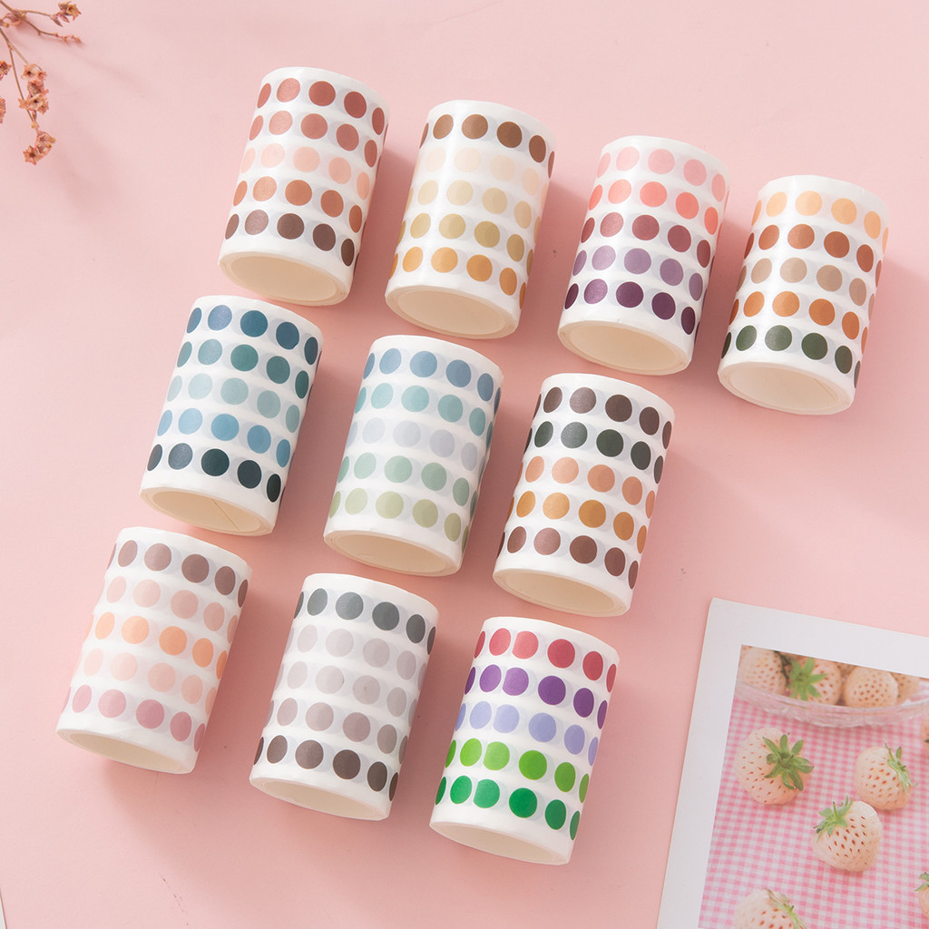 

60mm*3m Fresh Colorful Gradients Dots Washi Tape Scrapbooking DIY Masking Tapes Stationery Stickers Photo Diary Journal