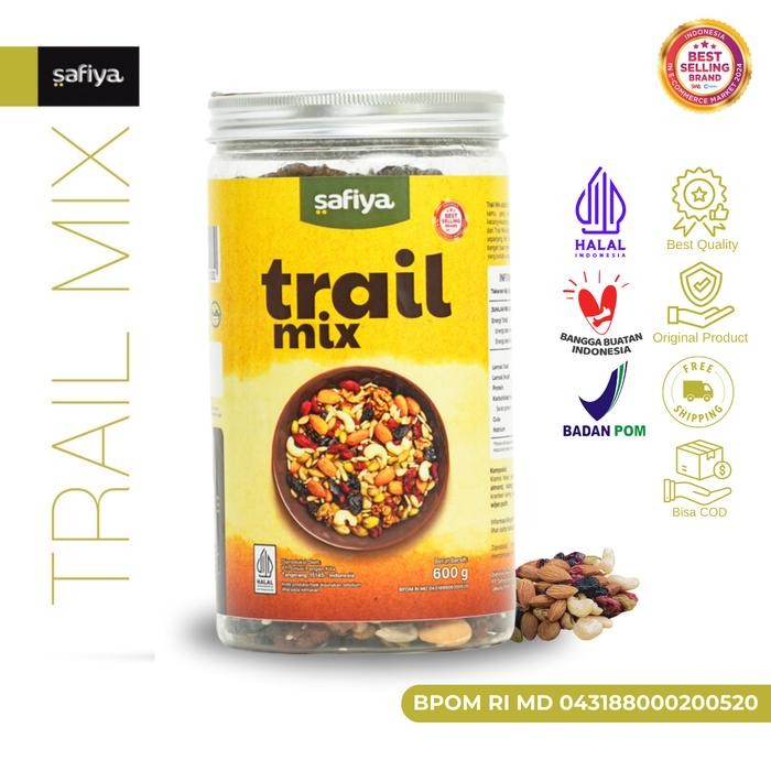 

SALE Safiya Trail Mix 600 Gram Jar With Almond Raisins Roasted Premium - 600 Gram JarTERLARIS