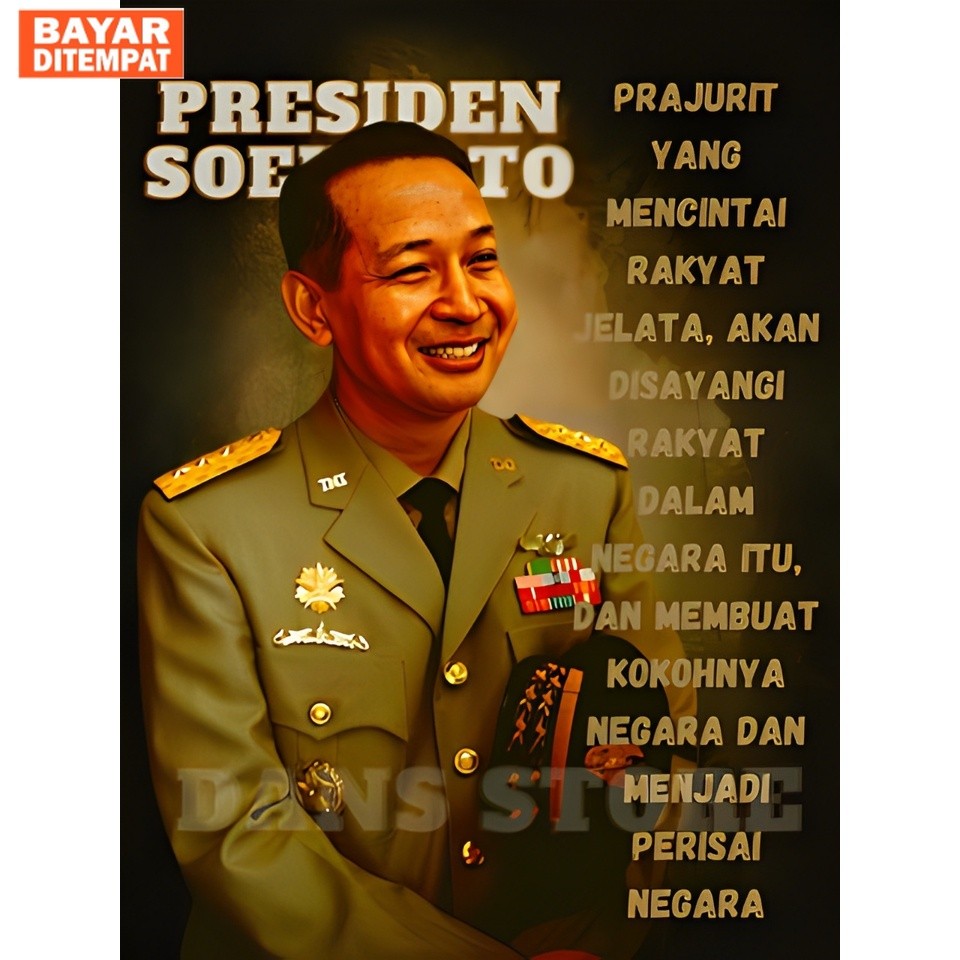 Poster Presiden, Poster Pak Harto ,Poster Soeharto,Hiasan Dinding,Pajangan dinding, HRT