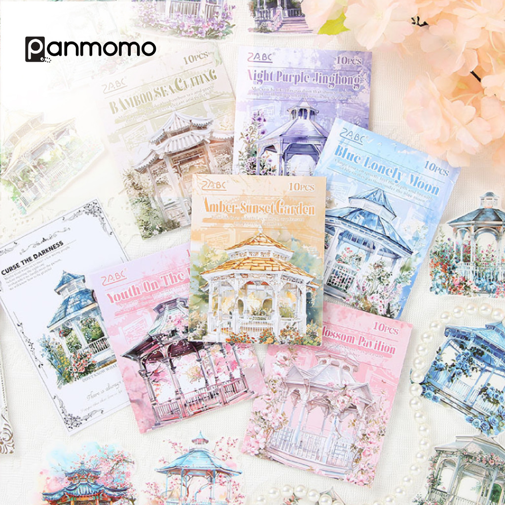 

Panmomo Sticker Aesthetic Vintage Motif Arsitektur Eropa European Architectural Sticker Pack