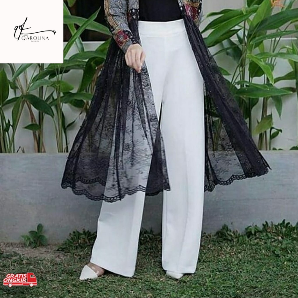 Kulot Korea / Bawahan Kulot Premium Cewek Bahan Scuba / Celana Kulot Highwaist Casual Wanita