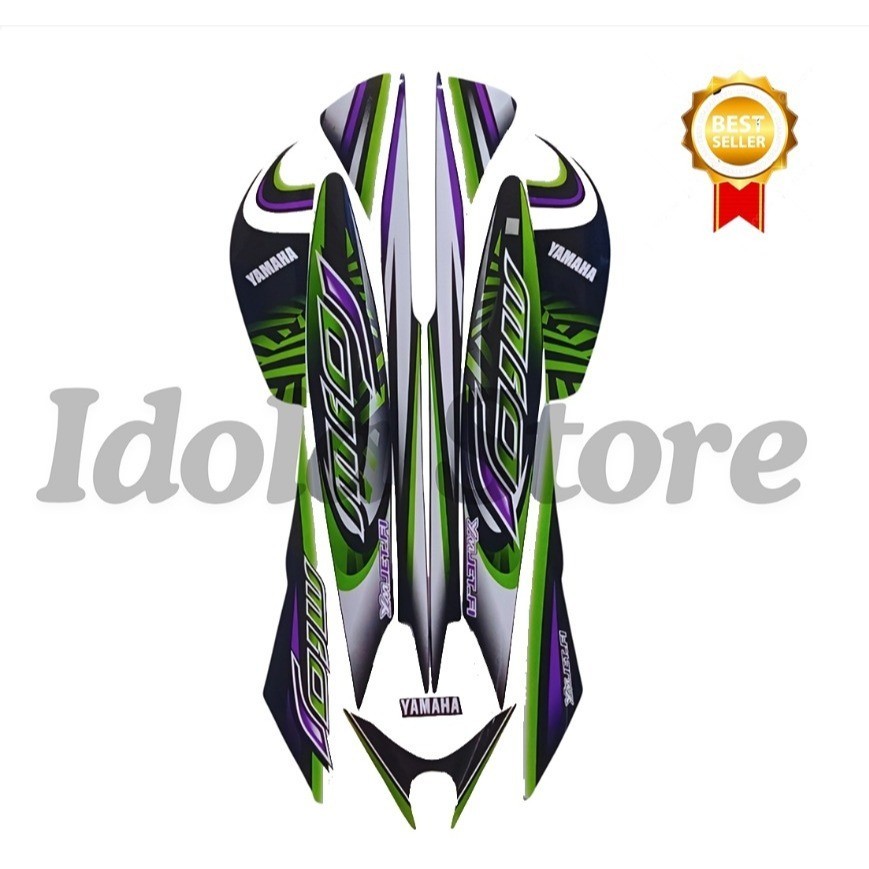 Stiker Striping Mio J 2013 Hijau List Stiker Standar Mio J 2013 - Striping Standar Mio J 2013