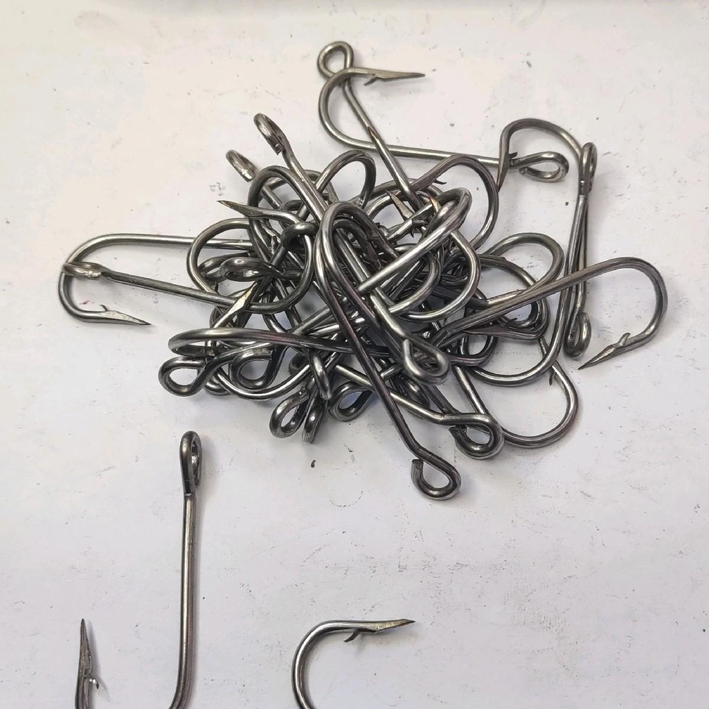 100pcs mata kail mata pancing gretel lobang ukuran no 7