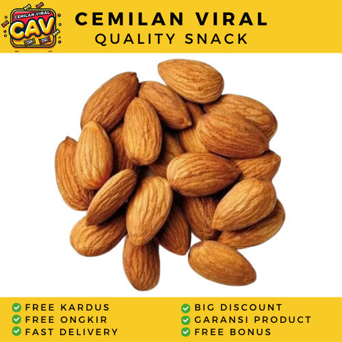 

CAV KACANG ALMOND PANGGANG 100gr Roasted Almond 100gr KACANG Almond Roasted 100gr Kacang Almond