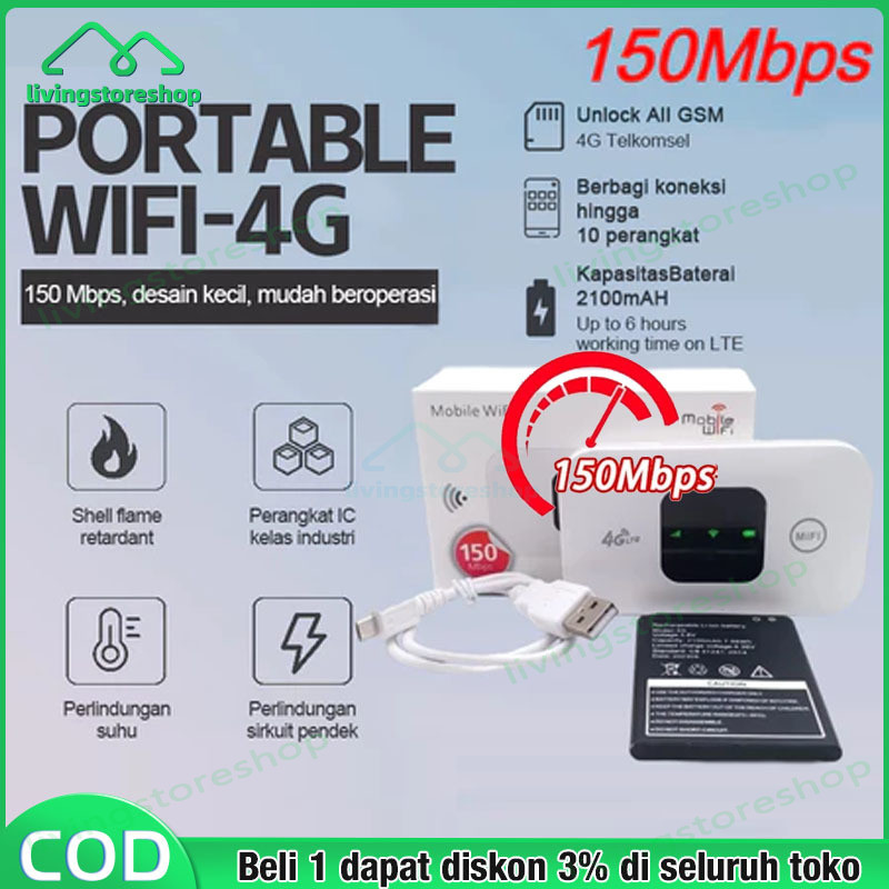 Modem WIFI Mifi All Operator 4g Mudah Dibawa USB 500Mbps 4g Portable Mobile WiFi Portable Semua Oper