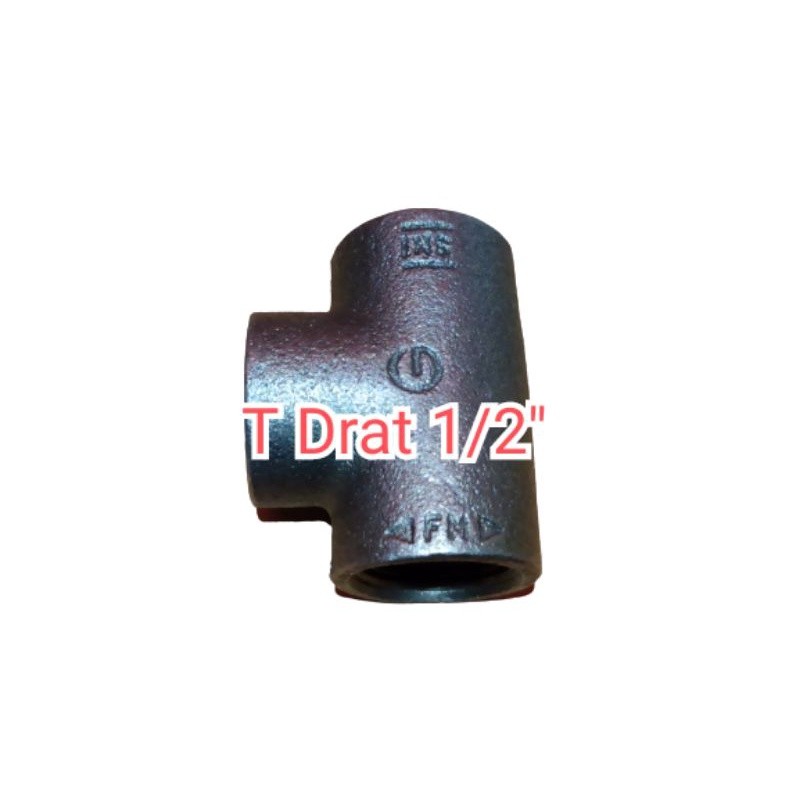T Drat 1/2" Galvanis Drat Dalam T 1 per 2 Inch