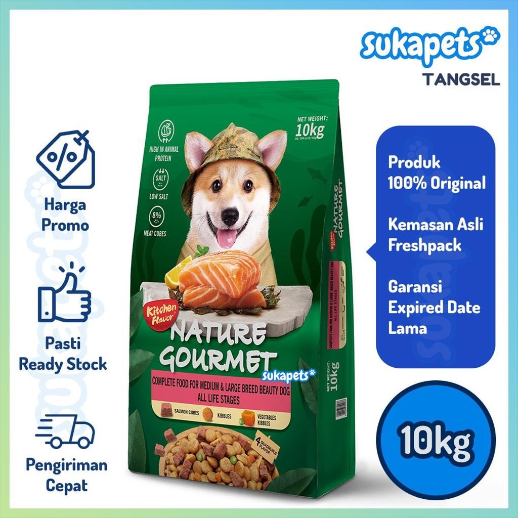 

23bagusmenshop - Kitchen Flavor Beauty Dog Food Salmon Coat Medium Large Breed 10Kg