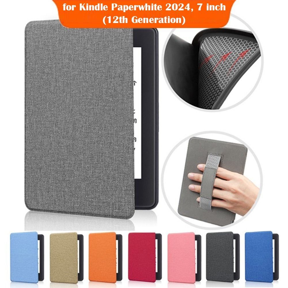 

TPU Colorsoft Case Soft with Hand Support eReader Cover Auto Wake/Sleep Shockproof for Kindle Paperwhite 2024 7 inch (12th Gen)