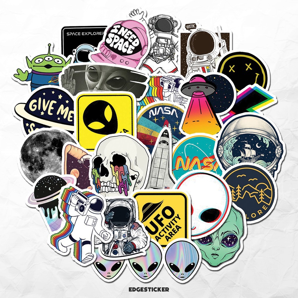 

SPACE Aesthetic Sticker HP Sticker Laptop Isi 14 Pcs