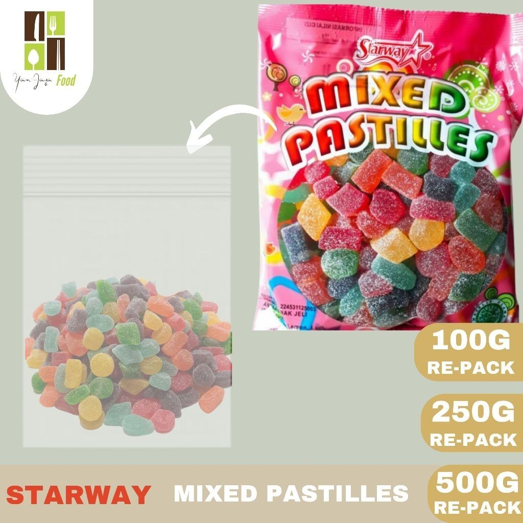 

Starway Waisun Mixed Pastiles Jelly / Permen Jeli / Yupi / Permen Malaysia Kemasan RE-PACK [100G/250G/500G]