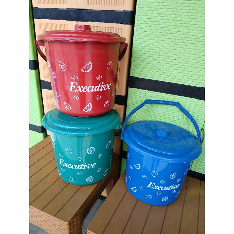 Ember air plastik 3 galon tutup serbaguna diamond / ember plastik