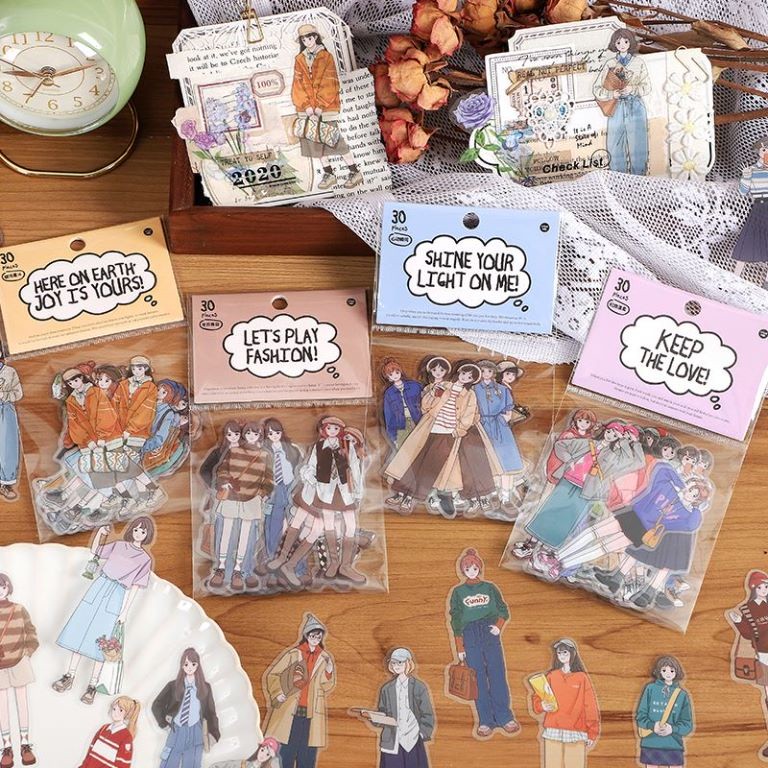 

30 Pcs Four Seasons with You Sticker Pack Bujo OOTD Sticker DIY Decor Journal Scrapbooking Diary Stiker Anti Air