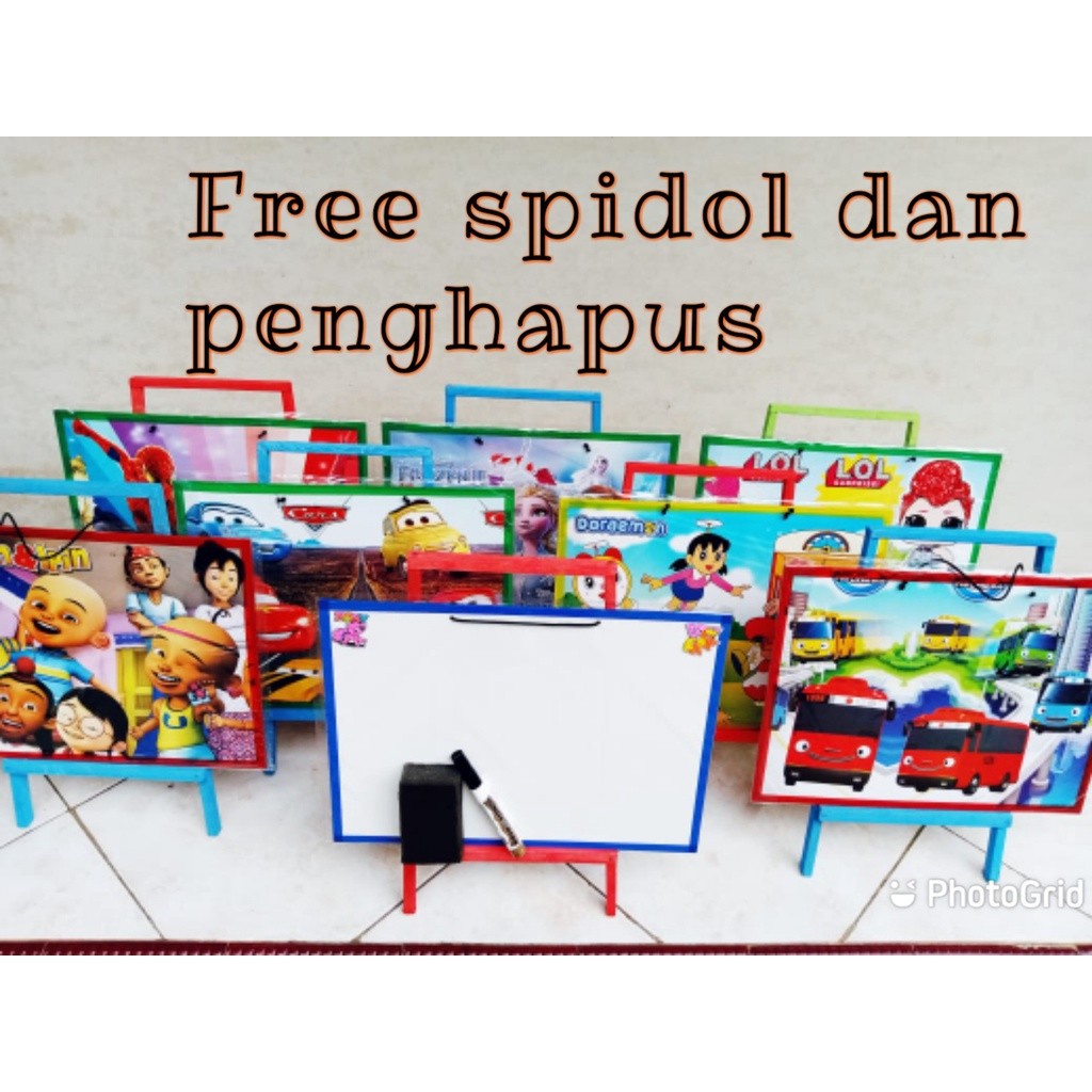 

White Board Papan Tulis Anak Karakter Satu Set Gratis Spidol Dan Penghapus