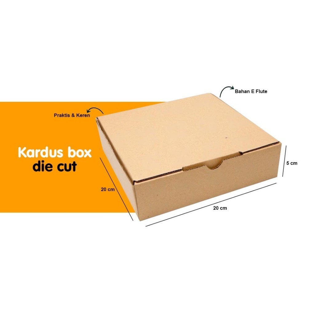 

Kardus Die Cut 20x20x5 | Karton Corrugated | Box Kotak Packing Souvenir | Dus Kotak Kado Hampers Polos