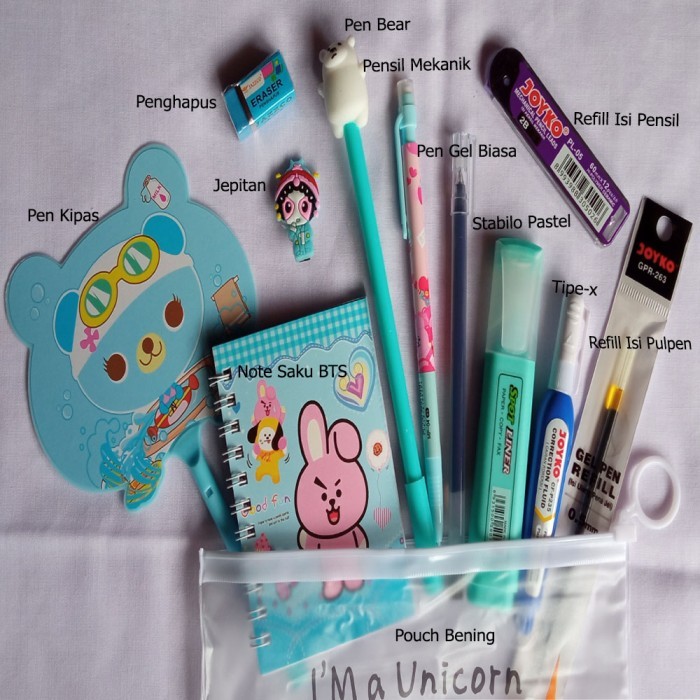 

Paket Alat Tulis Anak Sekolah BTS BTS21 Set ATK Kantor Pulpen Pensil