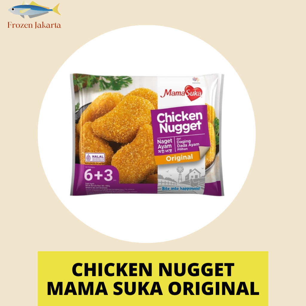 

Chicken Nugget Mama Suka Original 6+3 pcs 150gr Kwan Frozen Sawangan