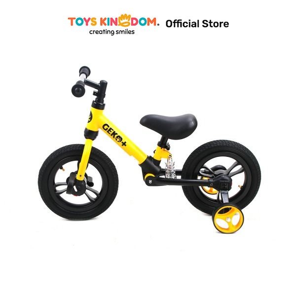 Toys Kingdom Okiedog 12 Inc Sepeda Anak Geko Plus 4In1 - Kuning Kids Bicycle Sepeda Roda 4 Anak Pera