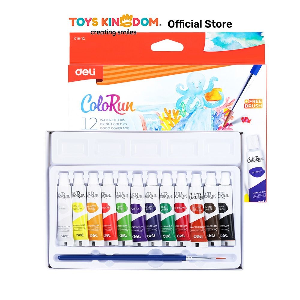 

Toys Kingdom Deli 5 ml Set 12 Pcs Cat Air Ec1812 Cat Air Alat Tulis Warna Warni Alat Mewarnai Perlengkapan Sekolah Anak Peralatan Menggambar Dan Melukis