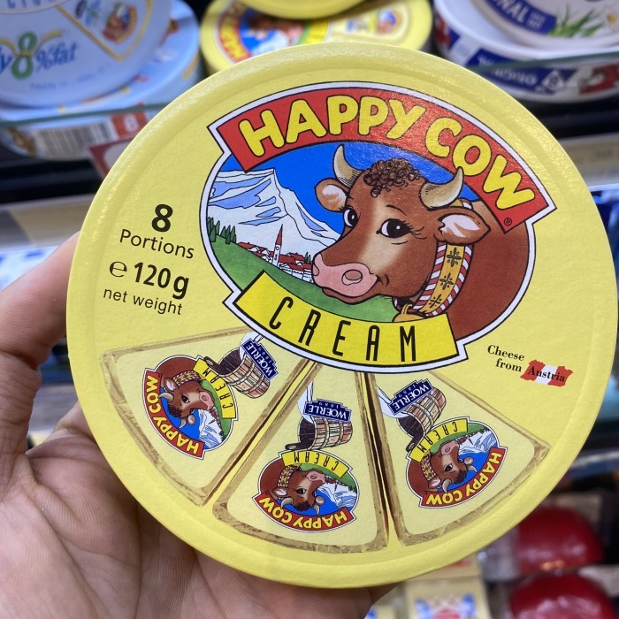 

Happy Cow Cheese Cream Portions Austria / Keju Happy Cow Cream 8 Portions / 120 grm