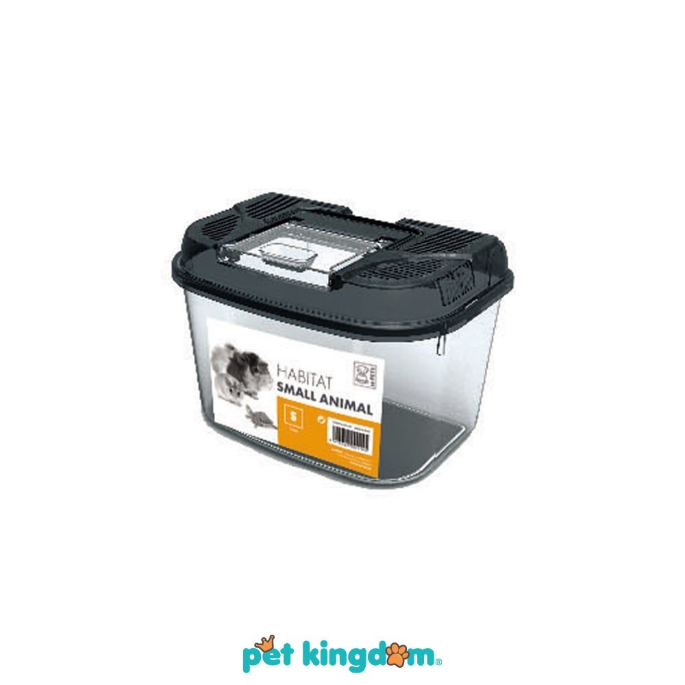 Pet Kingdom M-Pets 18x12x13 cm Kandang Hewan Small Portable - Hitam Rumah Hamster Akuarium Reptil Te
