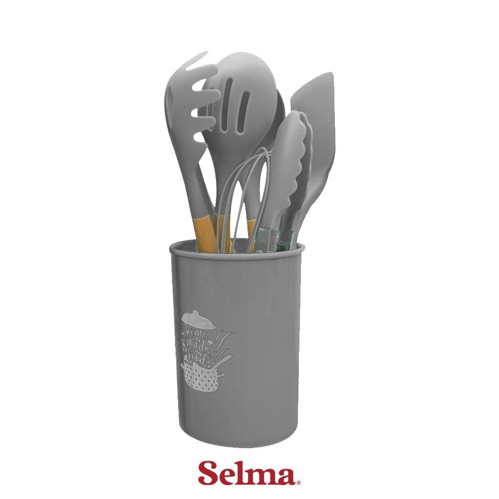 Selma Set 8 Pcs Kiara Peralatan Masak - Abu-Abu Set Alat Masak Utensil Set Alat Dapur Peralatan Masa