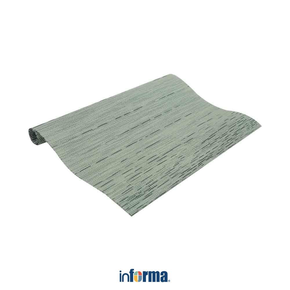 Informa Appetite Set 5 Pcs Tatakan Piring & Table Runner Woven - Abu-Abu Set Taplak Meja Tengah Dan 