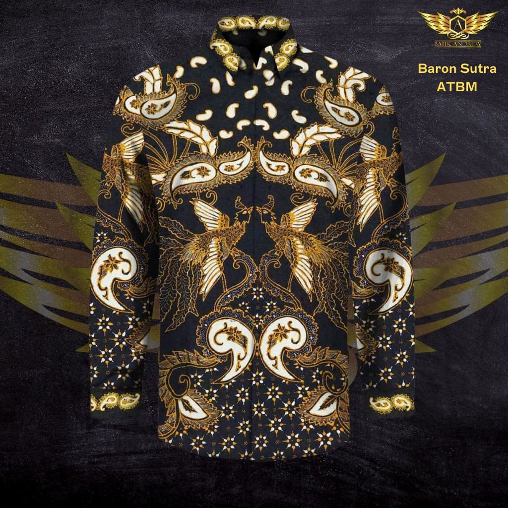 BARON MOTIF 8 BAHAN KAIN BATIK TULIS SUTRA POLA SUTRA ATBM TENUN PISANG BALI HITAM SOGAN