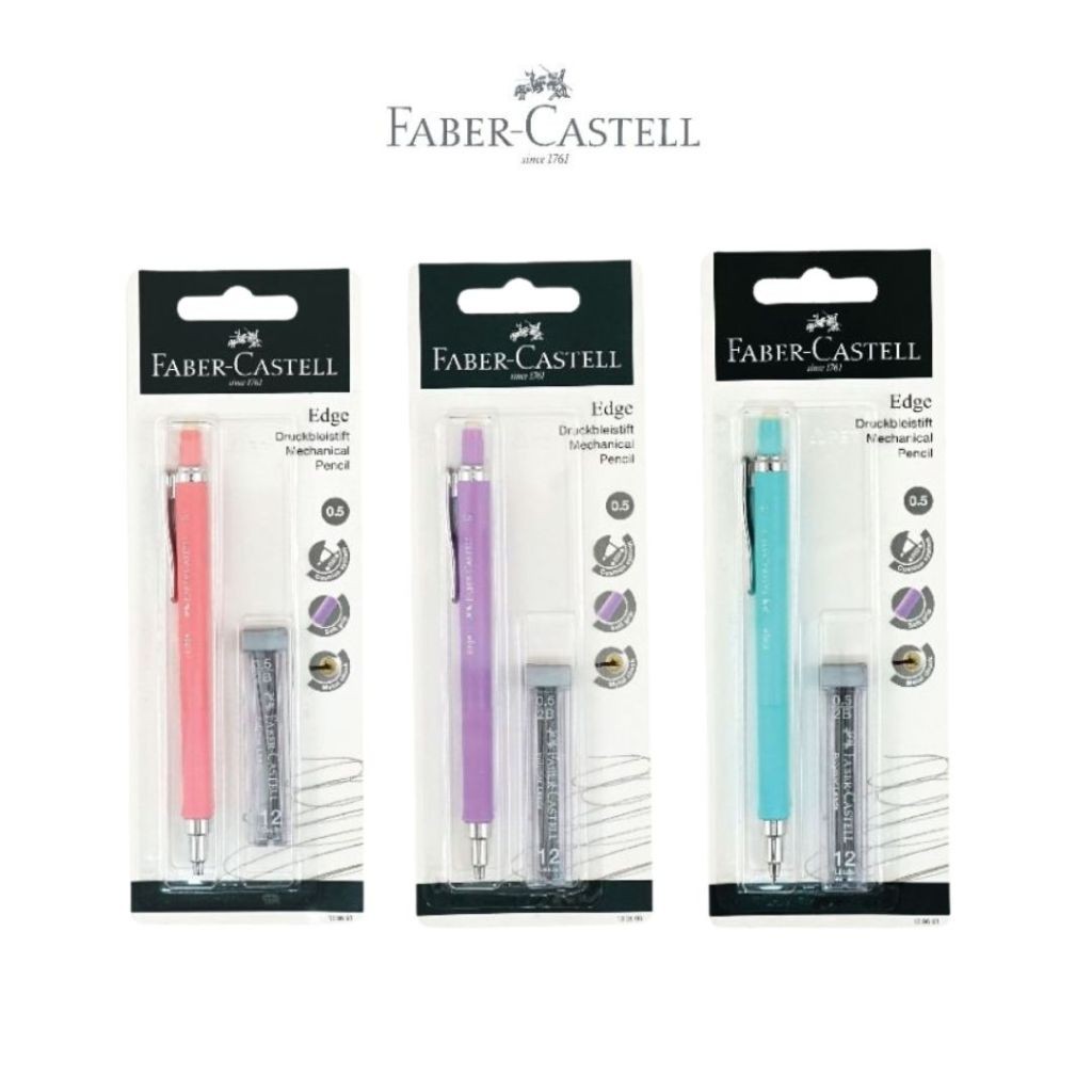 

Pensil Mekanik Faber Castell Edge Pastel 139693 Mechanical Pencil Free Refill dengan Barrel Grip & Penghapus Tip 0,5 mm- Set SHESB