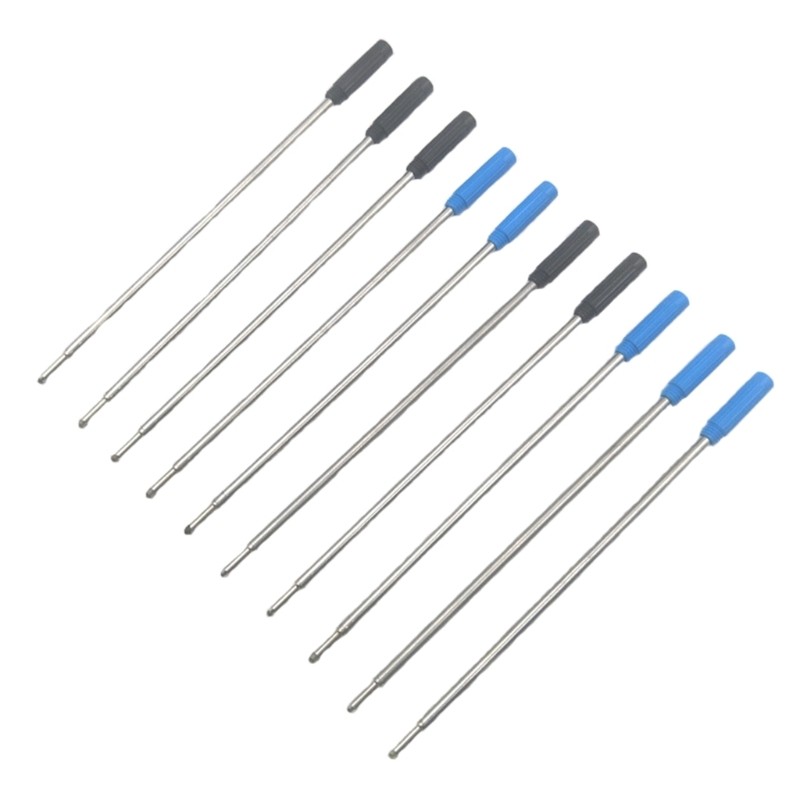 

10 Pieces Metal Ballpoint Pen Refills Refills Blue Black