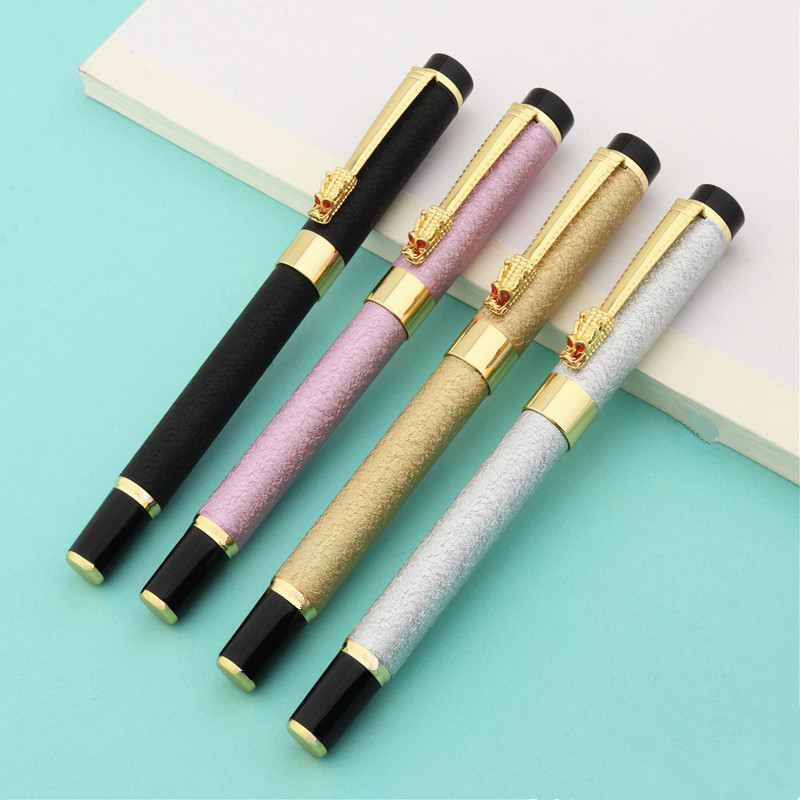 

New High Quality 5 Colour Dragon Business Office Fountain Pen Student School Stationery Supplies Ink Pens