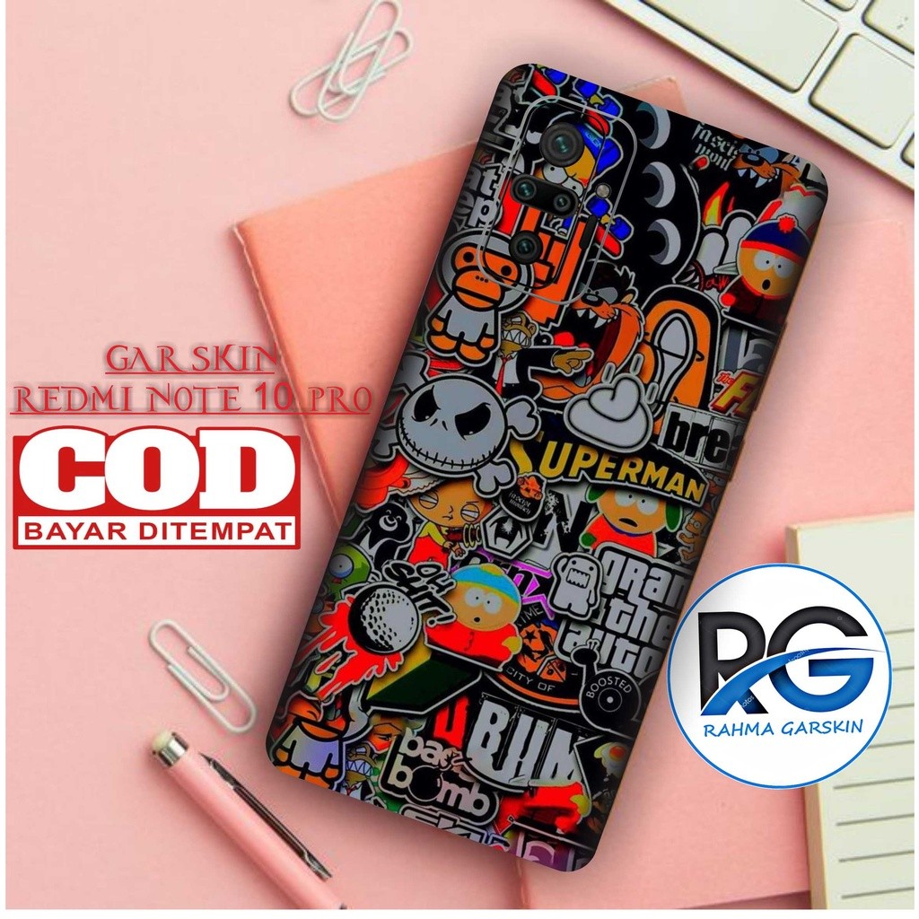 COD garskin redmi note 10 pro motif stiker