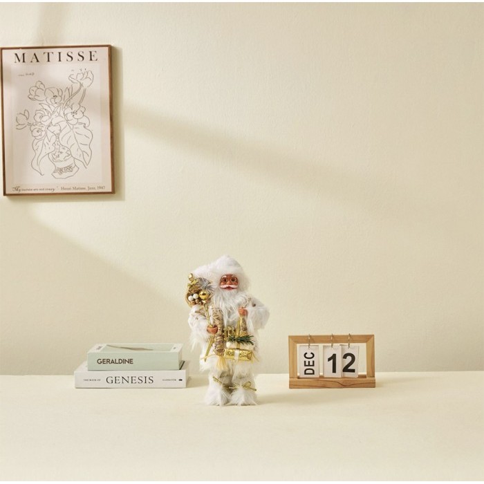 

Boneka Santa Berdiri Navidad Classic Kado Pajangan Natal 30cm dan 45cm - GoldKado30cm