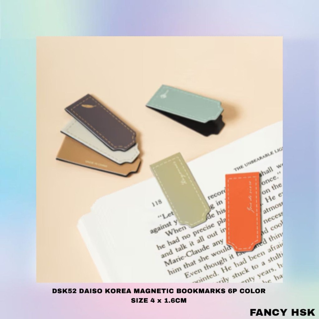 

KOREA DAISO MAGNETIC BOOKMARKS 6P COLOR DSK52