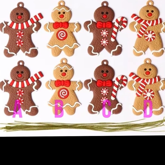 

Hiasan Natal Gantungan Gingerbread - A