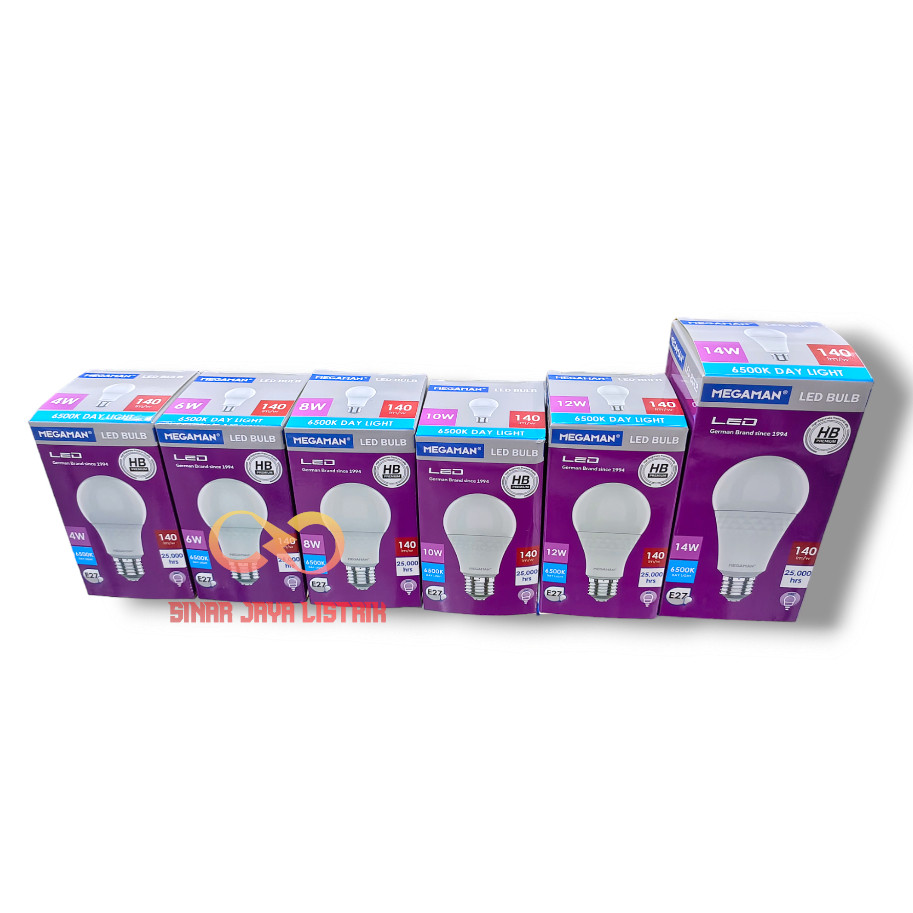 MEGAMAN Lampu Bohlam LED X Serial Bulb A 4W 6W 8W 10W 12W 14W Kualitas Premium