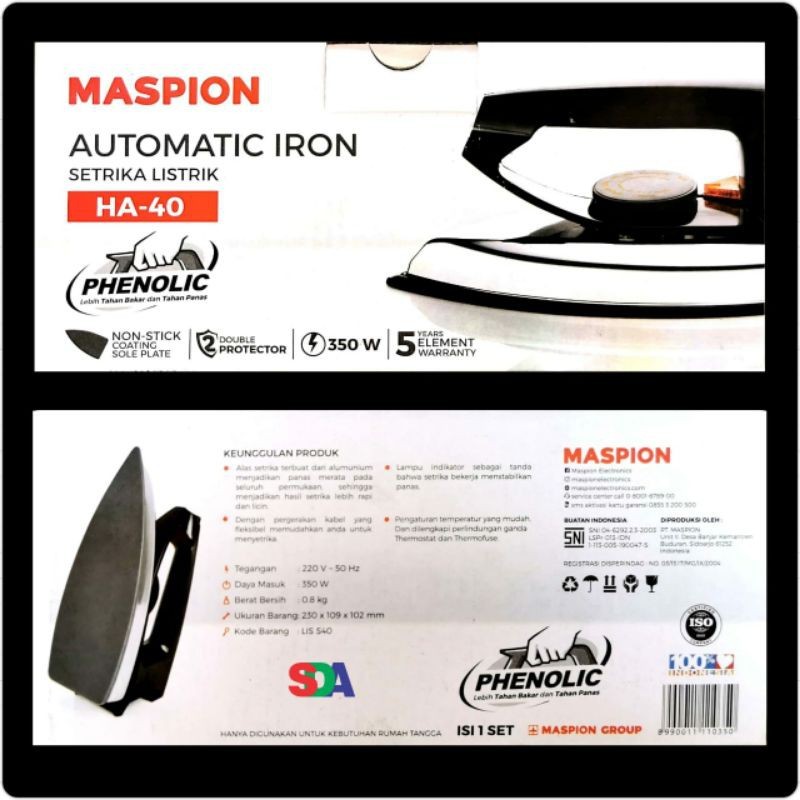 Maspion Setrika HA-90