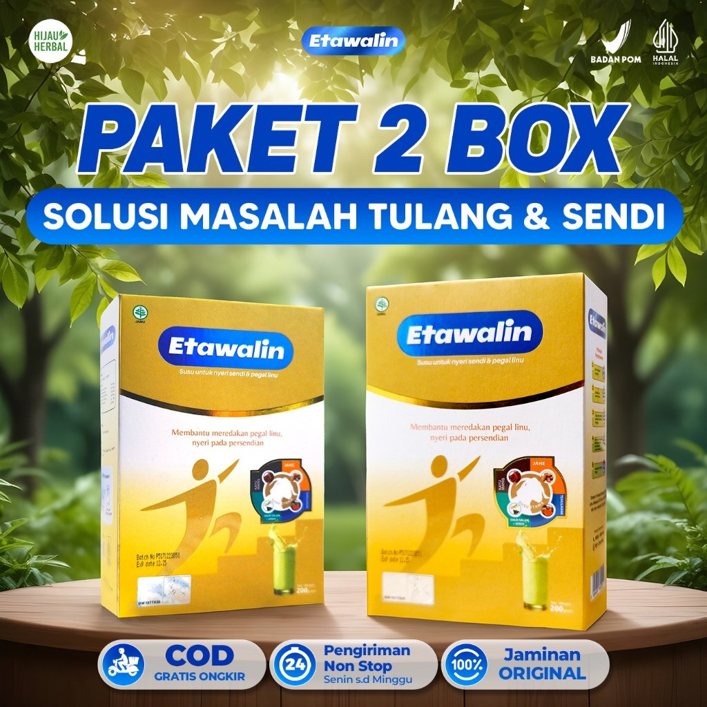 

Susu Etawalin 2 Box - Mengobati Nyeri Sendi, Tulang Asam Urat Rematik dan Menutrisi Tulang /Kesehatan Tubuh Original Asli