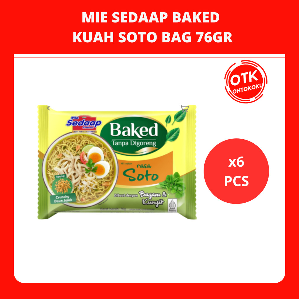 

Mie Sedaap Baked Kuah Soto 87gr X 6pcs