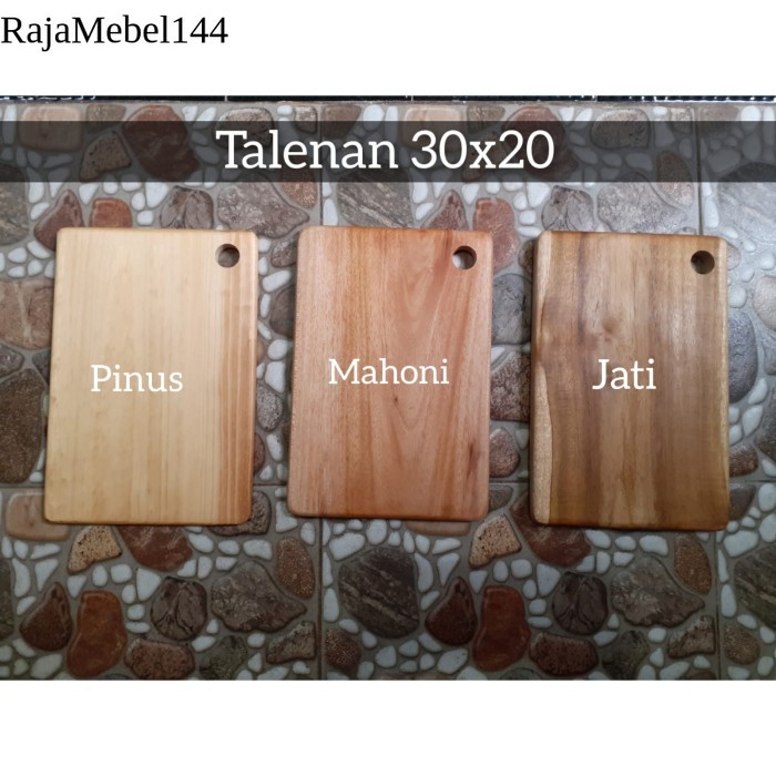 

Talenan Kayu Jati/ Talenan Kayu Mahoni 30x20 Kayu Utuh - Jati 30x20 Utuh laris manis