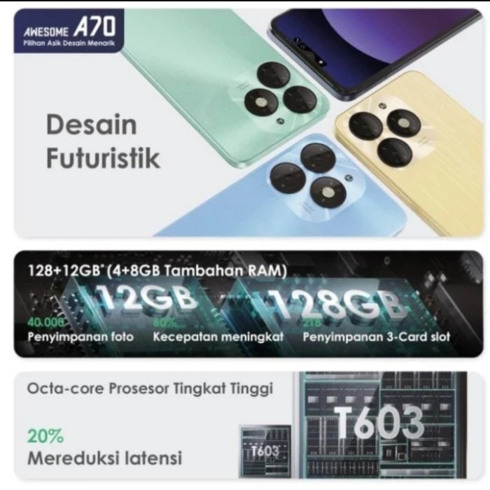 Itel a70 3/64gb garansi resmi itel indonesia