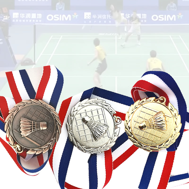 3pcs Medali Bulutangkis Medali Kejuaraan Badminton  medali kejuaraan  medali wisuda