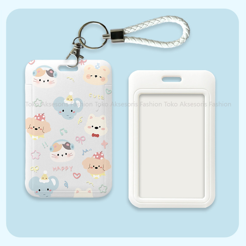 

id card holder tempat kartu lucu layer lanyard photocard aesthetic gantungan kartu nama tag cute nametag cari di lanyard 004