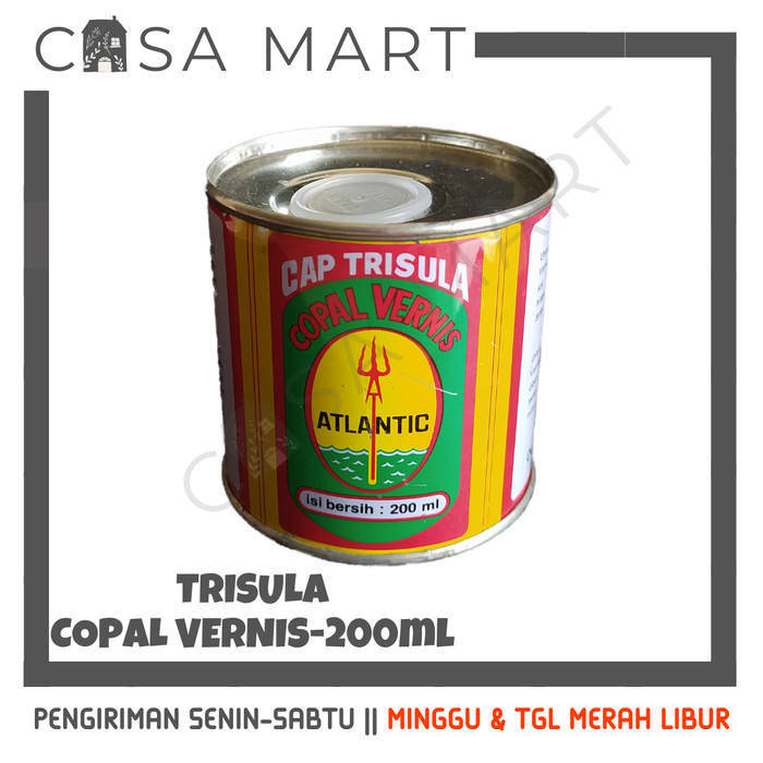 TRISULA Copal Vernis Atlantic Ocean 200ml Cat Vernis Kayu Bambu Rotan