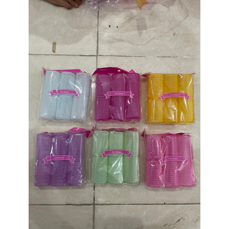 (TOS) (TOS) Roll Rambut set isi 6 / roll rambut ukuran 3cm /  Rol Rambut Isi 6pcs Diameter 3cm Alat 