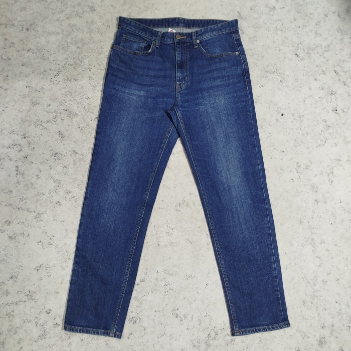 Celana panjang jeans denim fading AUTHENTIC BRAND SPAO 1980
