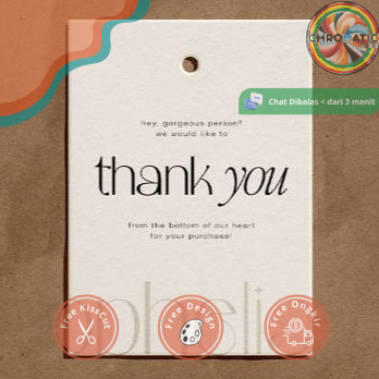 

chromatic 4 8-15 Print Hang Tag Olshop Custom Label Baju Hangtag Hijab Jilbab Pakaian Thrift Brand