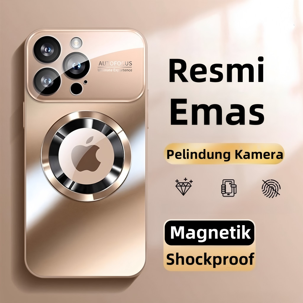 New Casing Ponsel Kaca Tempered Buram Matte AG Mewah dengan Pelindung Lensa Case untuk iPhone 15 14 