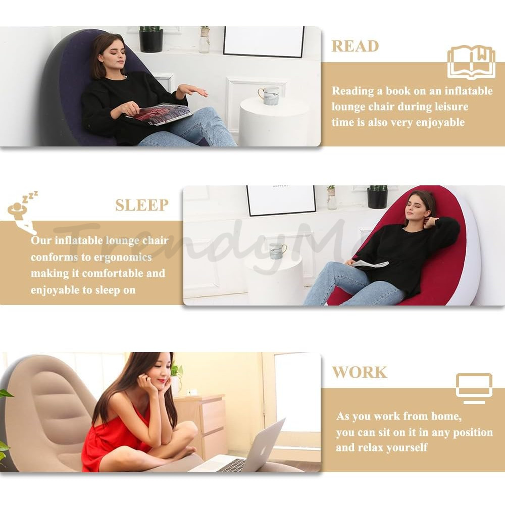Promo  Sofa Santai Angin Intime/ Kursi Santai Dengan Sandaran Kaki/Sofa Santai Angin Portable