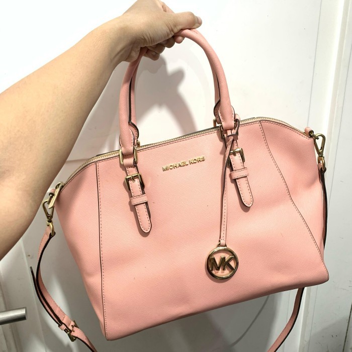 NEW -Preloved Tas MK Ciara Satchel Soft Pink Authentic Original